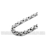 Heavy Metal Jewelry Bracelet Stainless Steel 7mm Byzantine Men's and Ladies SB4