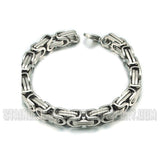 Heavy Metal Jewelry Bracelet Stainless Steel 7mm Byzantine Men's and Ladies SB4