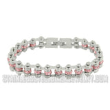 Biker Jewelry Ladies Mini Motorcycle Bike Chain Bracelet Stainless Steel October Birthstone SB167