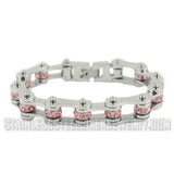 Heavy Metal Jewelry Ladies Bike Chain Stainless Steel Bracelet October Edition SB2225