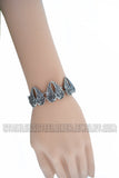 Heart & Angel Wings Biker Ladies Bracelet Stainless Steel Biker Jewelry SB188