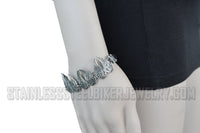 Heart & Angel Wings Biker Ladies Bracelet Stainless Steel Biker Jewelry SB188