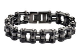 16mm High Polished Black Motorcycle Stainless Steel Bike Chain Bracelet SB44