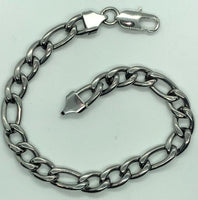 8mm Stainless Steel Figaro Bracelet SB49