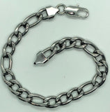8mm Stainless Steel Figaro Bracelet SB49