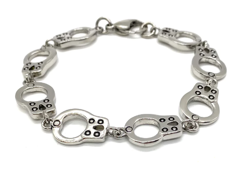 Unisex Handcuff Jewelry Link Bracelet or Anklet Stainless Steel SB94