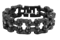 3/4 inches Wide Stainless Steel Motorcycle Bike Chain Bracelet Gunmetal Huge SB95