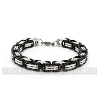 7mm Byzantine Unisex Bracelet Stainless Steel Two-Tone SB96