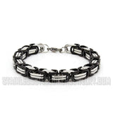 7mm Byzantine Unisex Bracelet Stainless Steel Two-Tone SB96