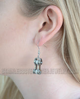 Biker Jewelry Ladies Motorcycle Bike Chain Earrings Stainless Steel Chrome SE35