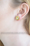 Biker Jewelry Bullet Gold Tone Earrings Stainless Steel SE1