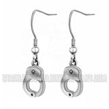 Biker Jewelry Small Ladies Handcuff Earrings Stainless Steel SE26