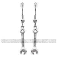 Heavy Metal Jewelry Ladies Wrench French Wire Earrings Stainless Steel SE30