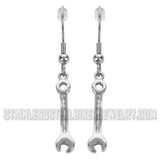 Heavy Metal Jewelry Ladies Wrench French Wire Earrings Stainless Steel SE30