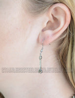 Heavy Metal Jewelry Ladies Wrench French Wire Earrings Stainless Steel SE30