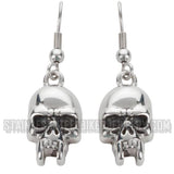 Heavy Metal Jewelry Ladies Vampire Skull French Wire Earrings Stainless Steel SE1621