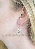 Biker Jewelry Skull & Wrenches French Wire Earrings Stainless Steel SE7
