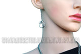 Biker Jewelry Handcuff Earrings Stainless Steel SE6
