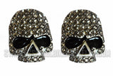 Heavy Metal Jewelry Ladies Bling Willie G Skull Post & Nut Earrings Stainless Steel SE2356