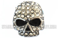 Small Unisex Bling Willie G Skull Post & Nut Earrings Stainless Steel SE18