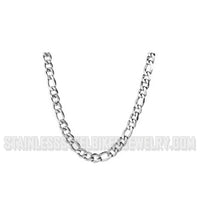 Heavy Metal Jewelry 12mm Figaro Men's or Ladies Necklace Stainless Steel SN10