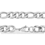 Heavy Metal Jewelry 12mm Figaro Men's or Ladies Necklace Stainless Steel SN10