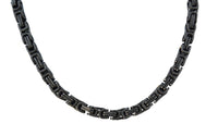 Gunmetal 6mm Stainless Steel Byzantine Necklace CH31