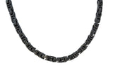 Gunmetal 6mm Stainless Steel Byzantine Necklace CH31