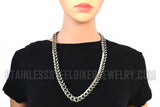 Heavy Metal Jewelry Men's Tattoo Hook Necklace Stainless Steel SN1791