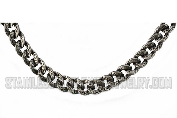 Heavy Metal Jewelry Men's Tattoo Hook Necklace Stainless Steel SN1791