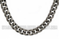 Heavy Metal Jewelry Men's Tattoo Hook Necklace Stainless Steel SN1792N