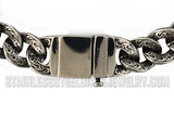 Heavy Metal Jewelry Men's Tattoo Hook Necklace Stainless Steel SN1792N