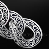 Heavy Metal Jewelry Men's Tattoo Hook Necklace Stainless Steel SN1792N