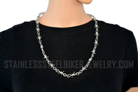 Men's Barbed Wire Necklace Stainless Steel SP73