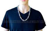 Heavy Metal Jewelry Men's Barbed Wire Necklace Durable Stainless Steel SP73
