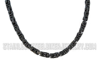 Heavy Metal Jewelry Men's Byzantine Necklace Stainless Steel SN34