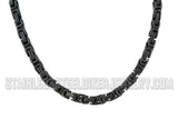 Heavy Metal Jewelry Men's Byzantine Necklace Stainless Steel SN34