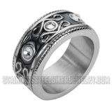Heavy Metal Jewelry Ladies Swirl Design Ring Stainless Steel (Variety of Colors) SR1002