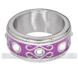 Heavy Metal Jewelry Ladies Swirl Design Ring Stainless Steel (Variety of Colors) SR1002