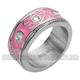 Heavy Metal Jewelry Ladies Swirl Design Ring Stainless Steel (Variety of Colors) SR1002