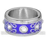 Heavy Metal Jewelry Ladies Swirl Design Ring Stainless Steel (Variety of Colors) SR1002