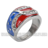 Ladies American Flag Ring Stainless Steel SR4
