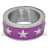 Heavy Metal Jewelry Ladies Star Ring Stainless Steel Many Colors SR1008
