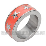 Heavy Metal Jewelry Ladies Star Ring Stainless Steel Many Colors SR1008