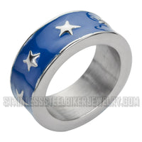 Heavy Metal Jewelry Ladies Star Ring Stainless Steel Many Colors SR1008