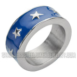 Heavy Metal Jewelry Ladies Star Ring Stainless Steel Many Colors SR1008