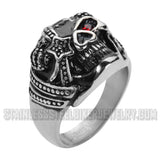 Men's Eye Patch Skull Stainless Steel Ring Jewelry SR219