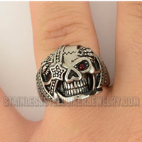 Men's Eye Patch Skull Stainless Steel Ring Jewelry SR219