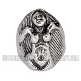 Heavy Metal Jewelry Men's Naked Lady Stainless Steel Ring SR1020