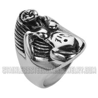 Heavy Metal Jewelry Men's Naked Lady Stainless Steel Ring SR1020